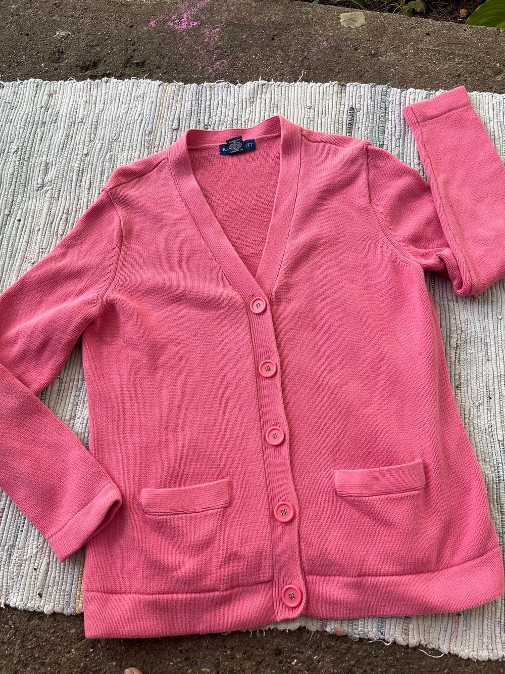 Vintage 100% cotton fisherman cardigan M